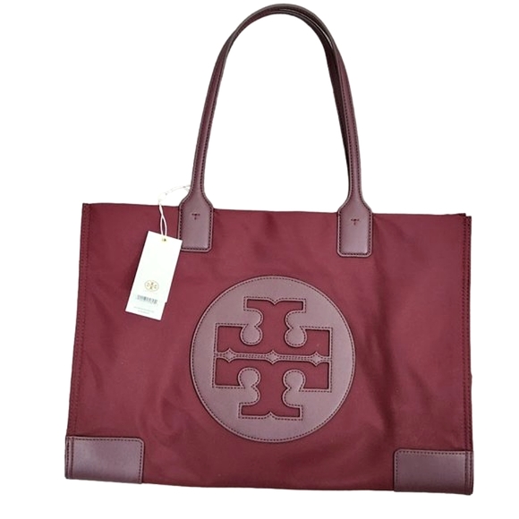 Tory Burch Bags New Tory Burch Ella Large 7 Nylon Leather Shopper
